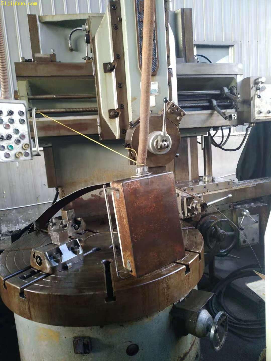 二手齐一立车16米带侧刀架导轨光亮86年少用保养号